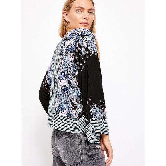 NWT Free People Mix N' Match Blouse / Black Combo - Picture 3 of 5